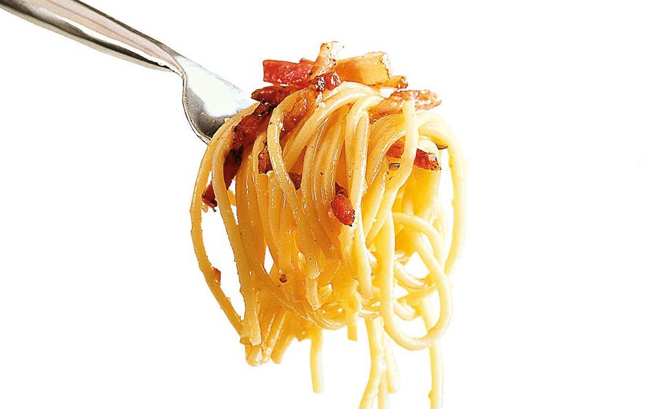 Spaghetti alla carbonara mit Schlagobers