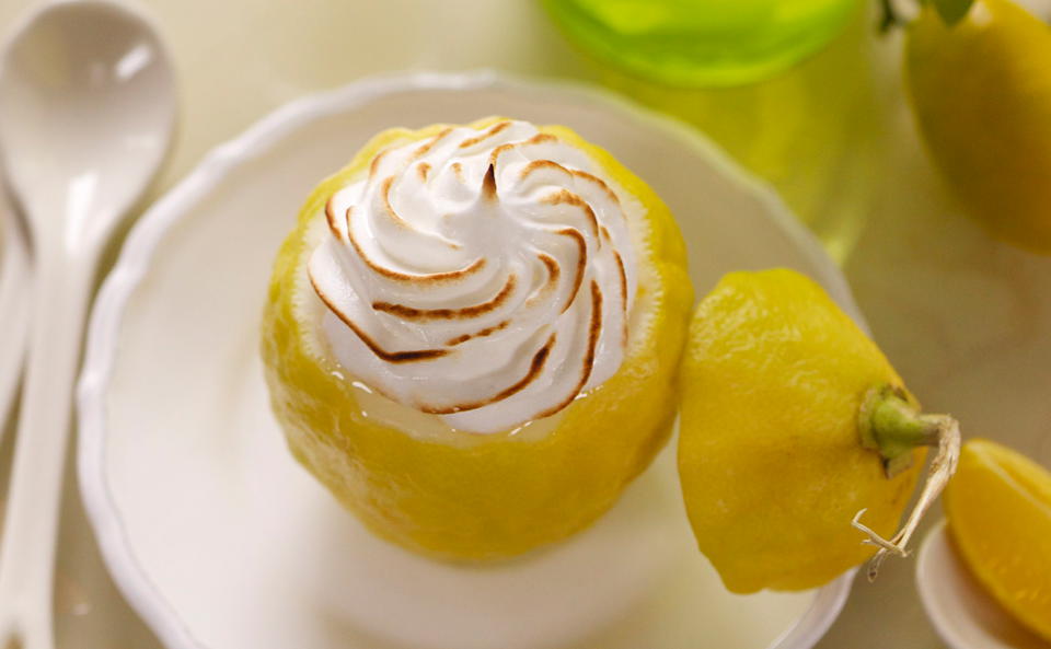 Gefüllte Zitronen mit Baiser