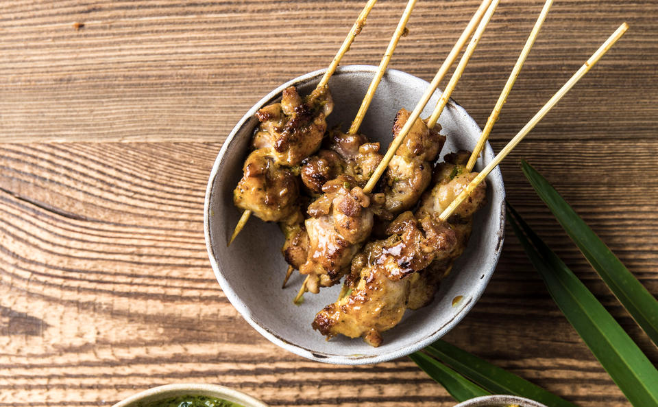 Sate Ayam mit Erdnussauce