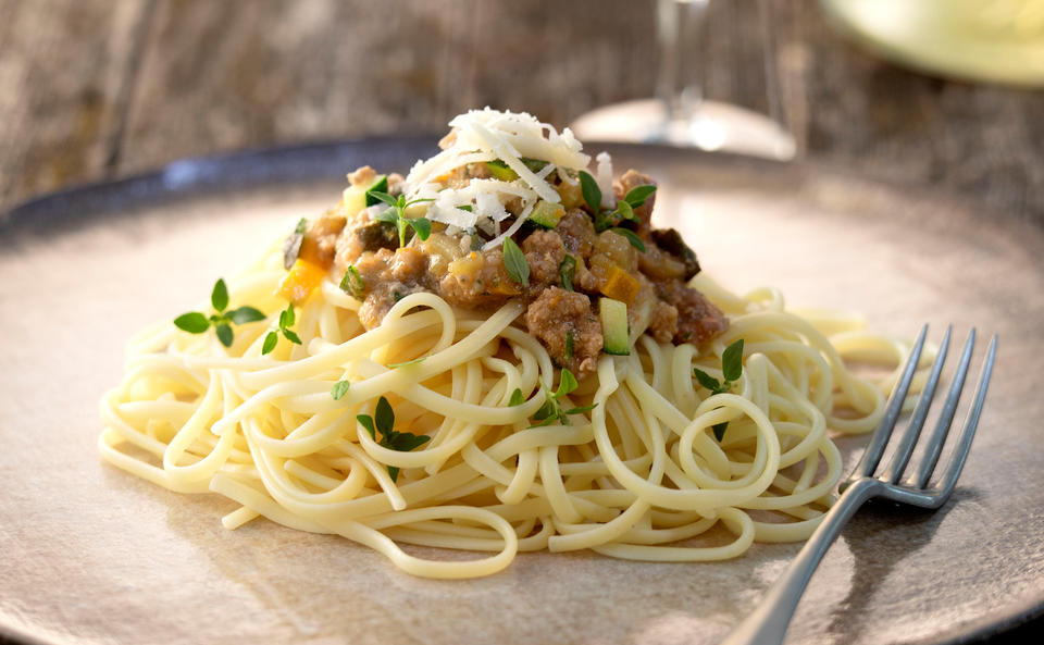 Spaghetti mit Kalbsbolognese