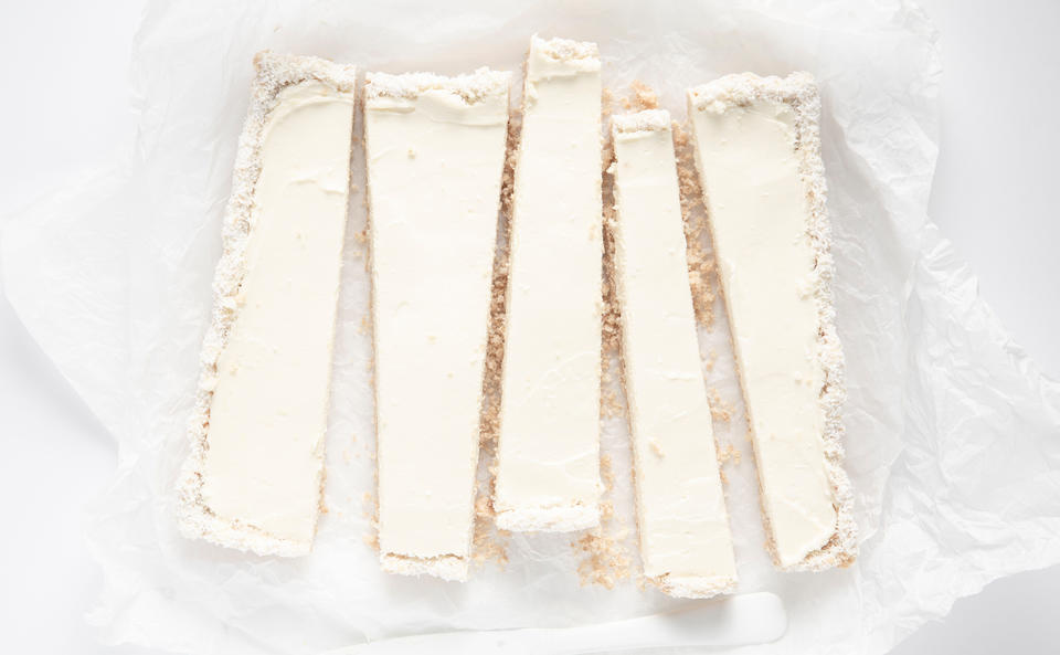 Weiße Schokotarte mit Kokos