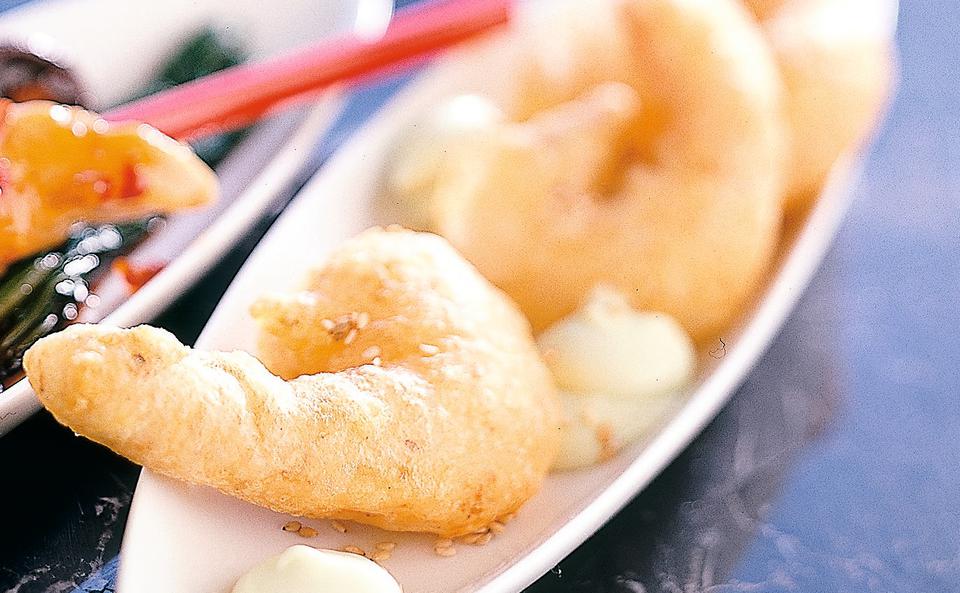 Garnelen in Sesamtempura