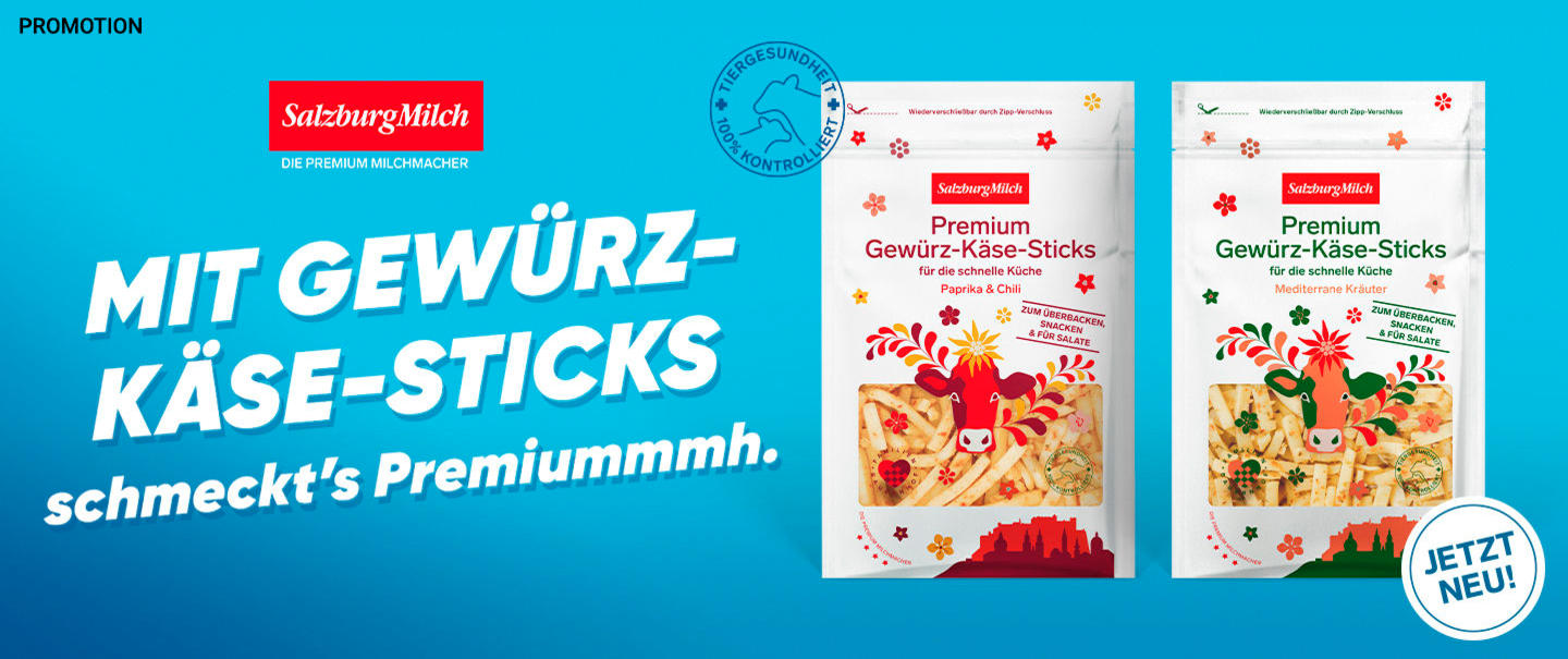 SalzburgMilch Premium Gewürz-Käse-Sticks