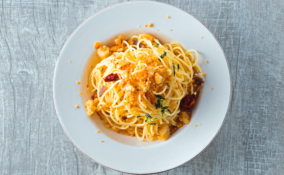 Spaghetti con Pangrattato