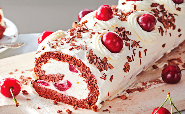 Schwarzwälder Kirschroulade