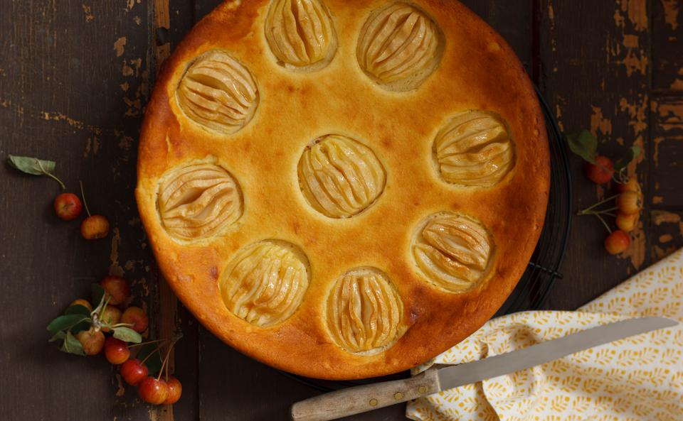 Glutenfreier Apfel-Topfenkuchen