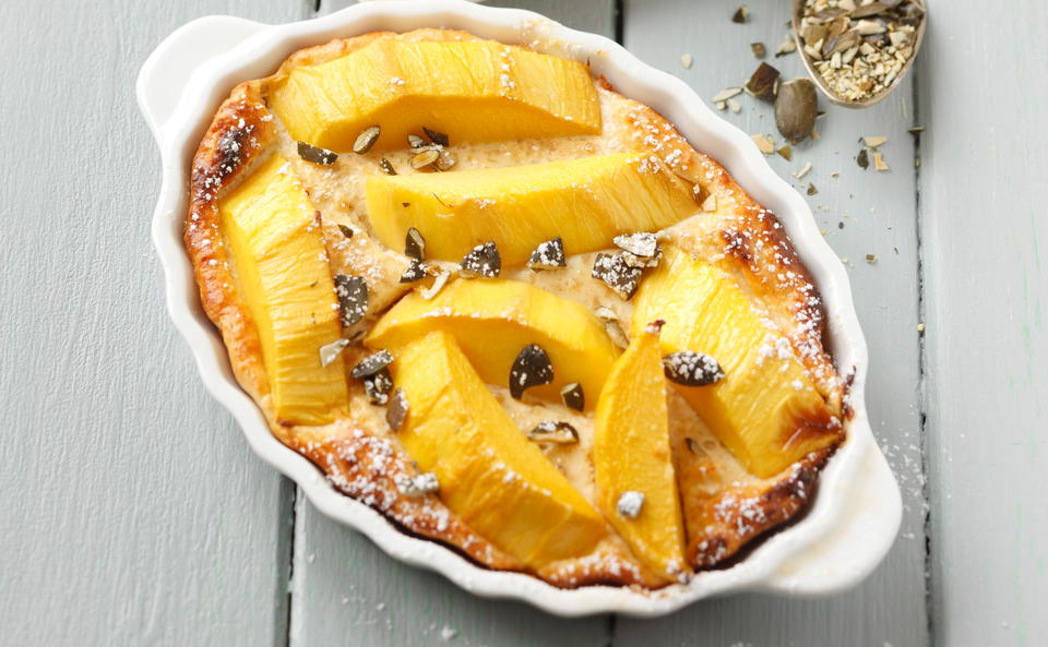 Topfenauflauf mit Mango