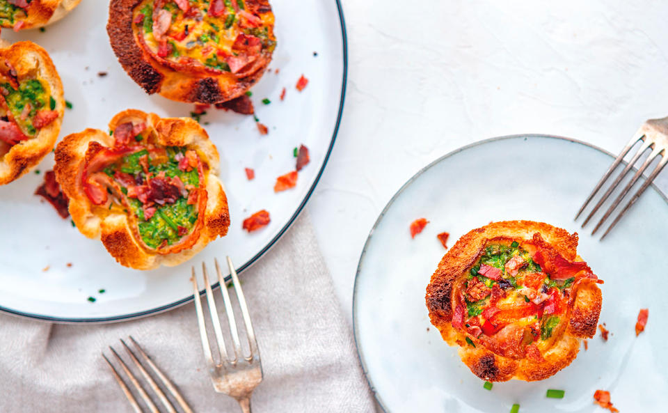 Frühstücksmuffins aus Toastbrot