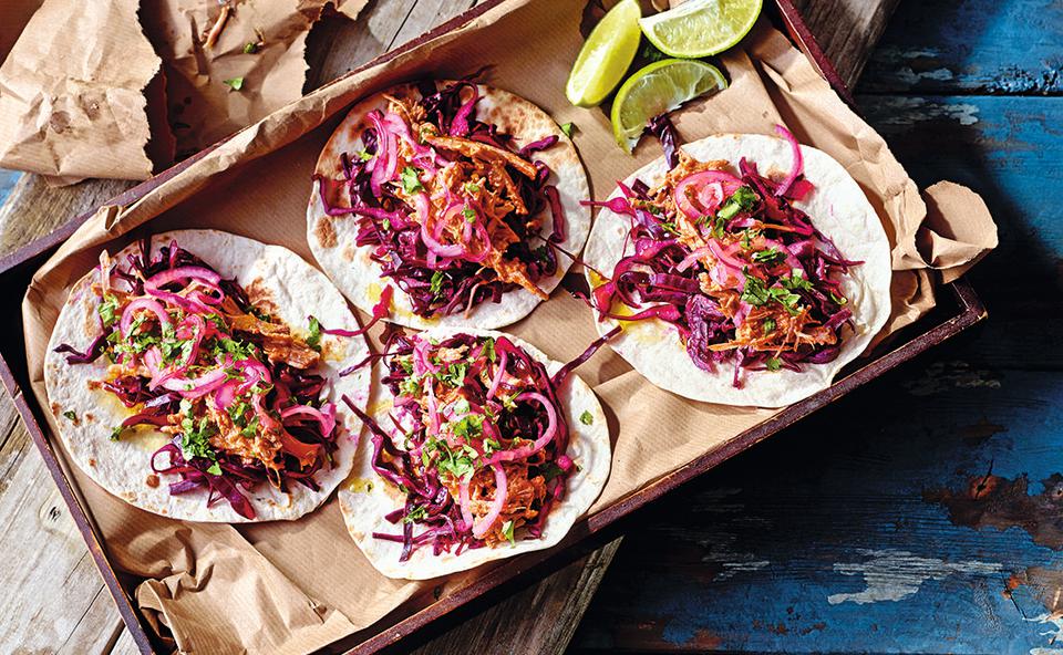 El Gorrino: Tacos mit Pulled Pork und Rotkraut