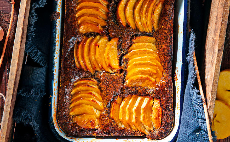 Waldviertler Mohnkuchen mit Äpfeln (glutenfrei)