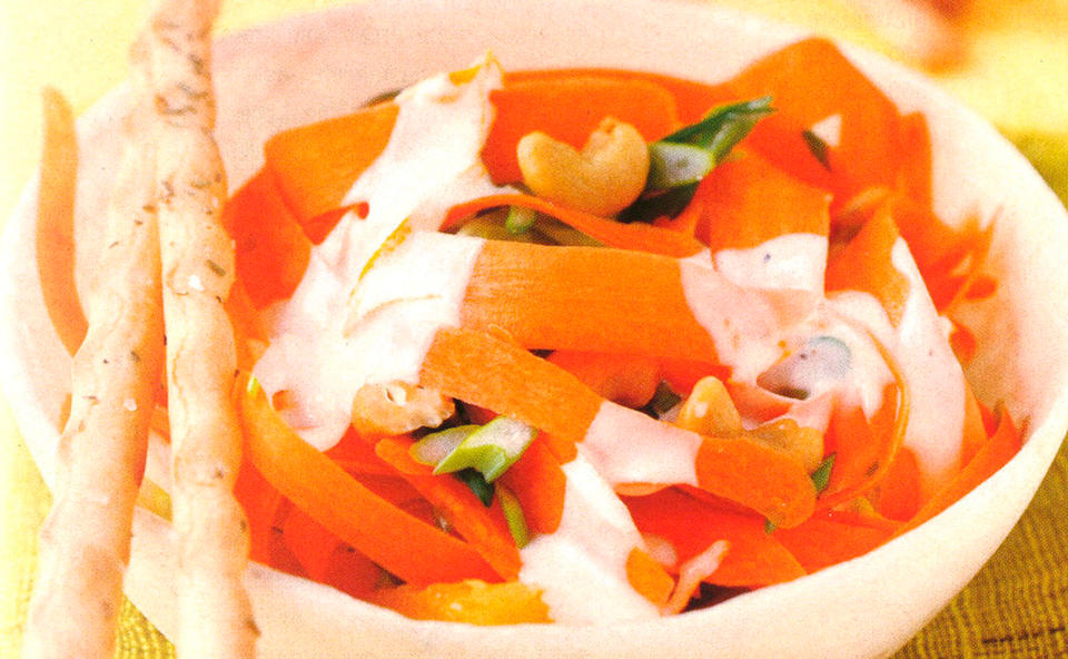 Gemüsesalat mit Orangen-Ingwerdressing