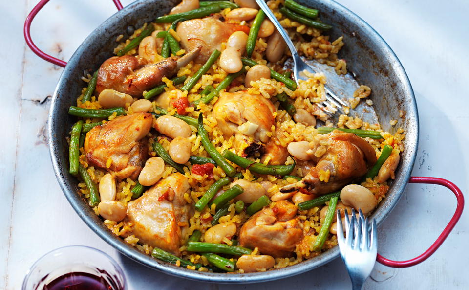 Originale Paella valenciana de la huerta