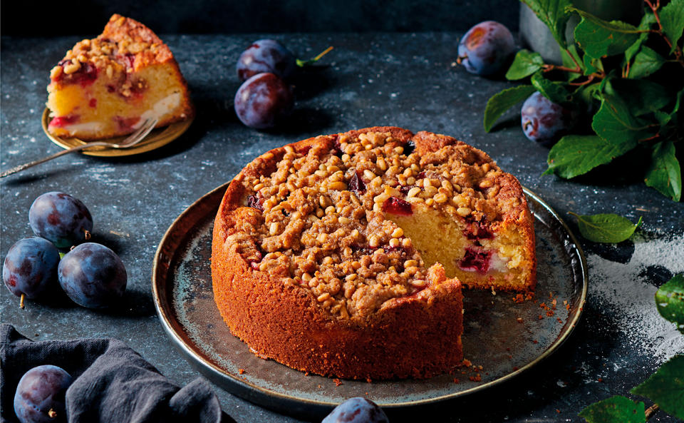 Zwetschken-Ricotta-Kuchen mit Streusel