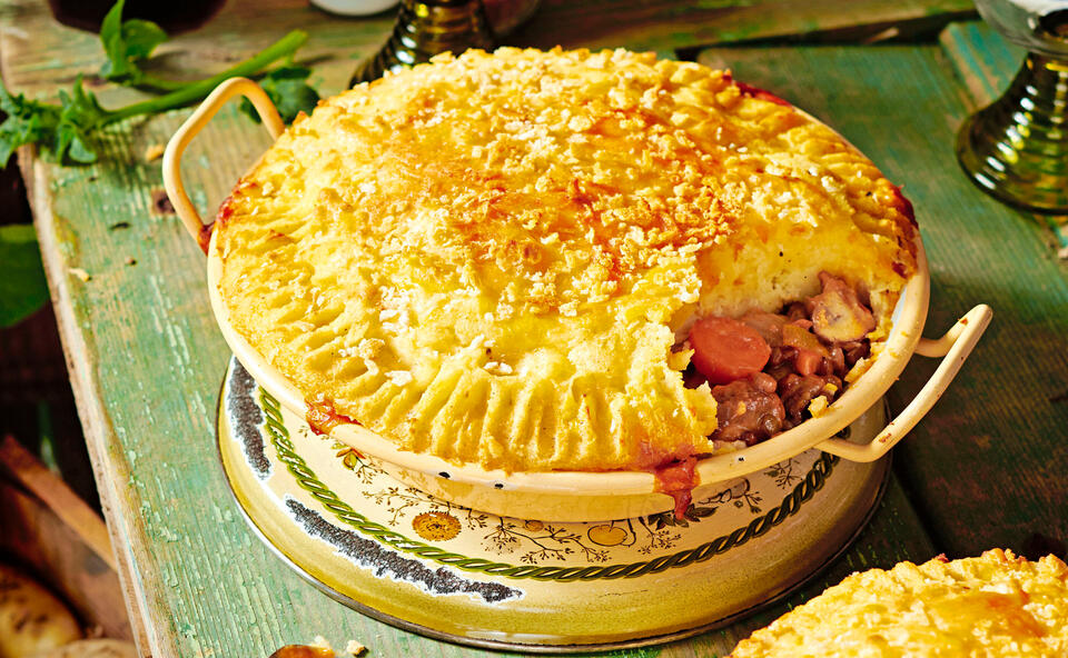 Vegetarische Shepherd's Pie mit Linsen