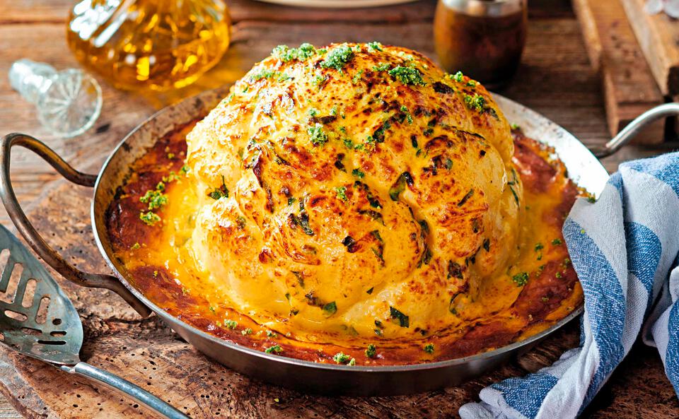 Überbackener Karfiol mit Bärlauchcreme • Rezept • GUSTO.AT