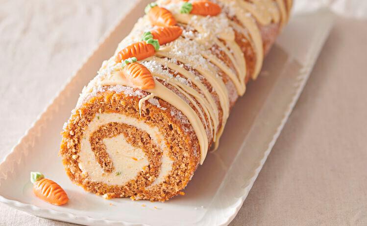 Karottenkuchen-Roulade