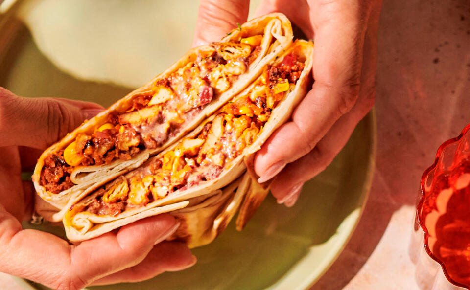 Crunch-Wraps Supreme mit Räuchertofu