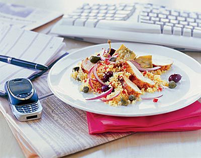 Couscous mit Hühnerbrust und Artischocken