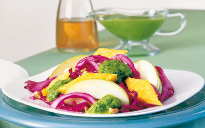 Rotkrautsalat mit Polenta