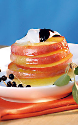 Apfelringe mit Hollercreme