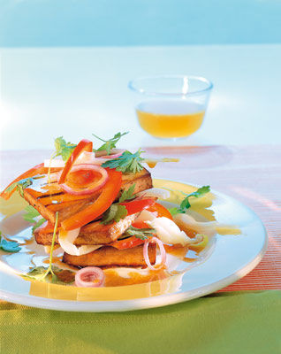 Vitamin-C-Salat mit Räuchertofu