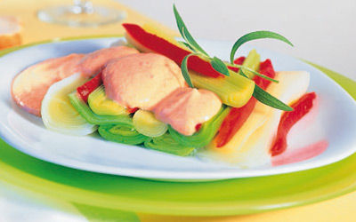 Marinierter Lauch mit PaprikaTofuMarinade