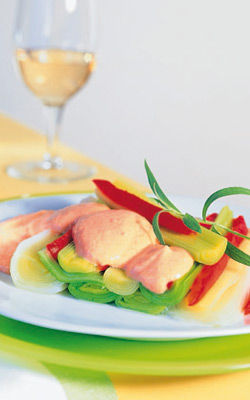 Marinierter Lauch mit PaprikaTofuMarinade