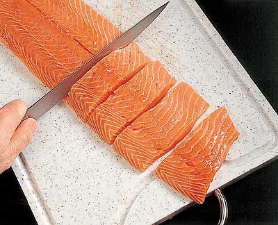 Lachs zuputzen