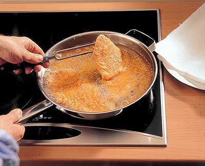 Schnitzel backen