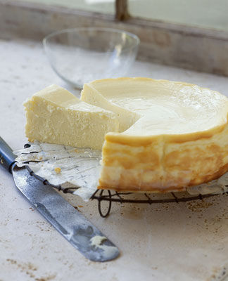 Cheescake mit Himbeersauce - Mitbringsel aus New York