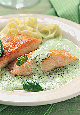 Salmone al pesto - Lachs mit Pesto