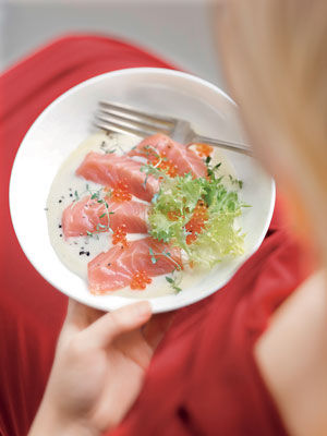 Gebeizter Lachs mit getrüffeltem Erdäpfelschaum