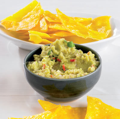 Guacamole mit Mais-Dips