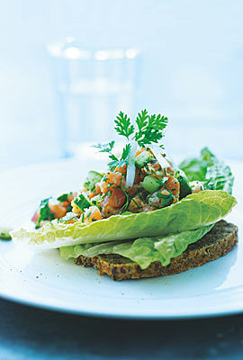 Smørrebrød mit Lachstatar