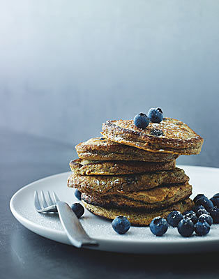 Dinkelpfannkuchen mit Blaubeeren