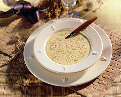 Fenchel-Safransuppe mit Roten Linsen