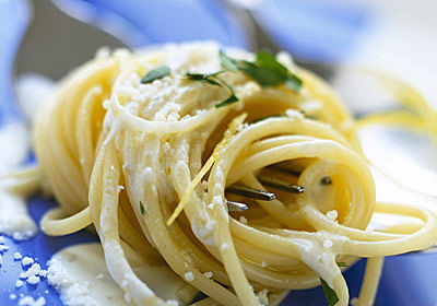 Spaghetti mit Zitronenvinaigrette