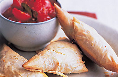 Kürbis-Ricotta-Samosas