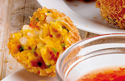 Süßkartoffel-Garnelen-Bällchen