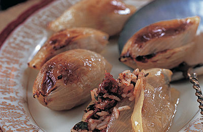 Gebratene Zwiebeln mit Lammfüllung