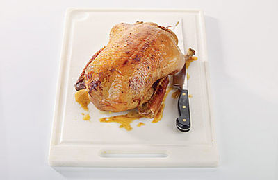 Knusprige Ente mit Semmel-Apfel-Fülle