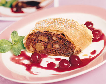 Maroni-Schokolade-Strudel
