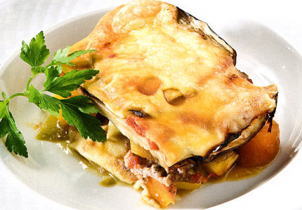 Kürbis-Lasagne mit Hühnerfleisch