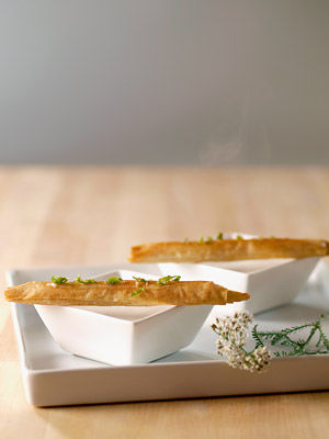 Bergweizensuppe mit Kartoffelstangen
