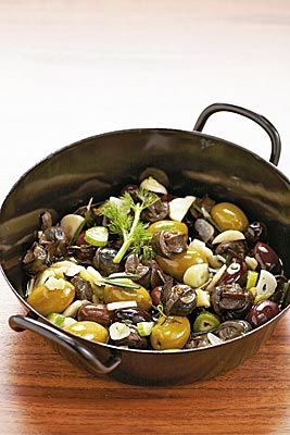 Weinbergschnecken mit Oliven