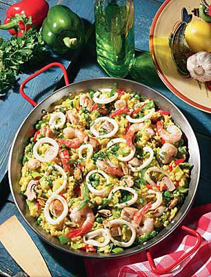 Paella mit Meeresfrüchten