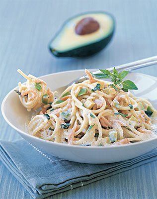 Spaghetti mit Räucherlachs