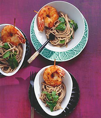 Soba-Nudelsalat mit Brunnenkresse