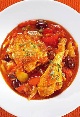 Geschmortes Huhn alla Cacciatore