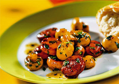 Champignons mit Chorizo